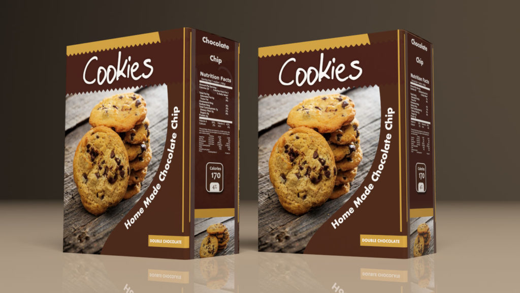 Chocolate cookies packages
