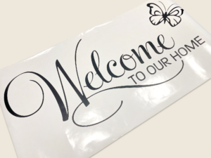 Welcome vinyl decal