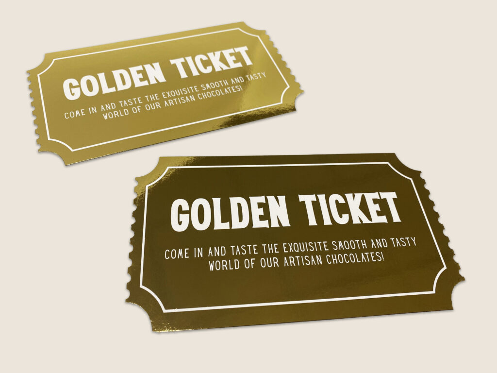 Golden foil Ticket